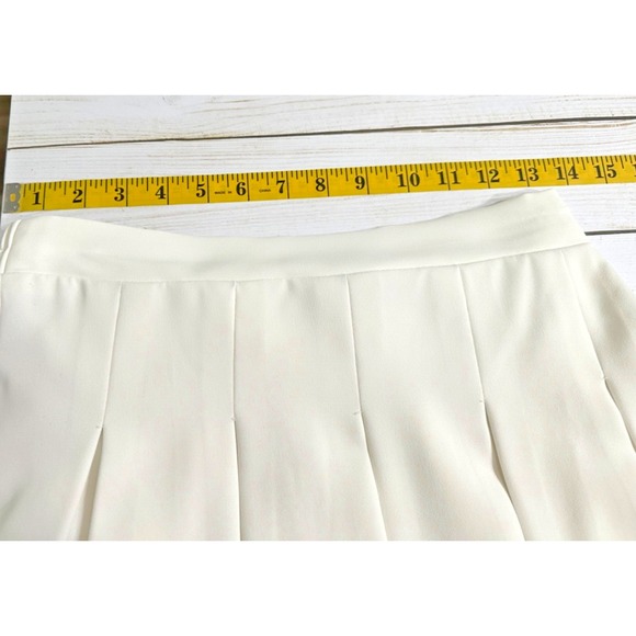 Promesa Womens Silky Polyester Pleated Mini‎ Skort White Sz M Tennis Golf - Picture 4 of 8